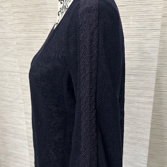 Ann Taylor Midnight Blue Knit Top Sz. L - Picture 4 of 7